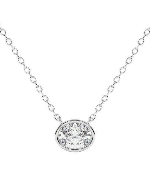 Lab Grown Diamonds Metallic 14K 0.50 Ct. Tw. Lab-Grown Diamond Necklace