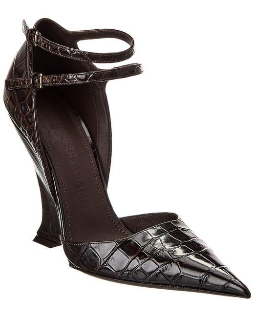 シューズ・サンダルその他 FERRAGAMO Woman Wedge shoes Black 766333 001 Salvatore Ferragamo Womens Shoes Size 8 Black Slip On Wedge