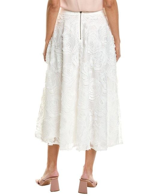Ted Baker White Lace Midi Skirt