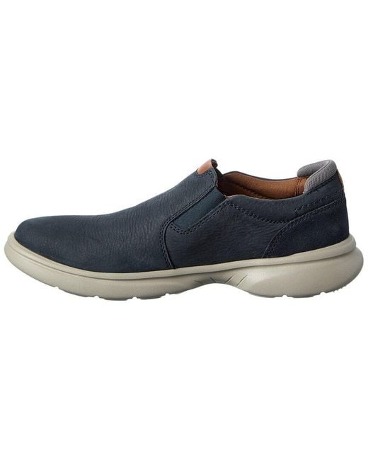 Clarks Blue Bradley Ease Leather Slip-On for men