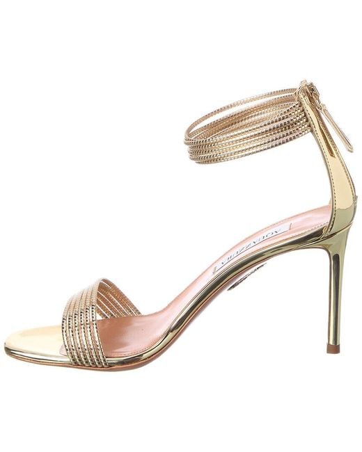 Aquazzura Metallic Patent Sandal