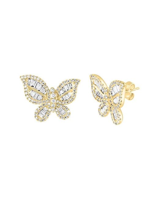 Effy Fine Jewelry Metallic 14K 1.13 Ct. Tw. Diamond Earrings