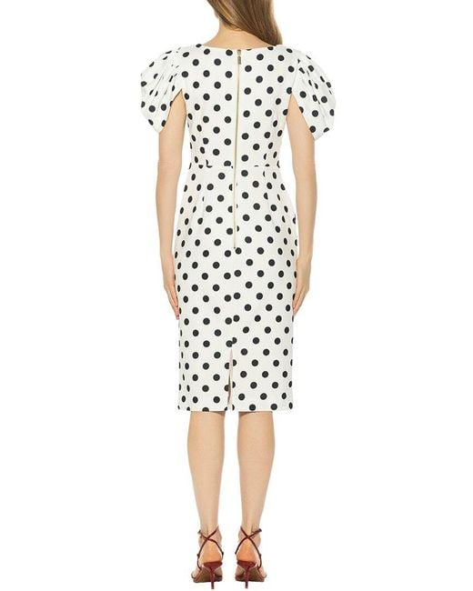 Alexia Admor White Draped Sheath Dress