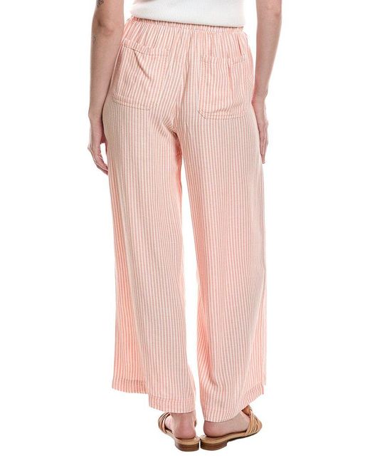 Splendid Pink Linen Blend Palazzo Pant