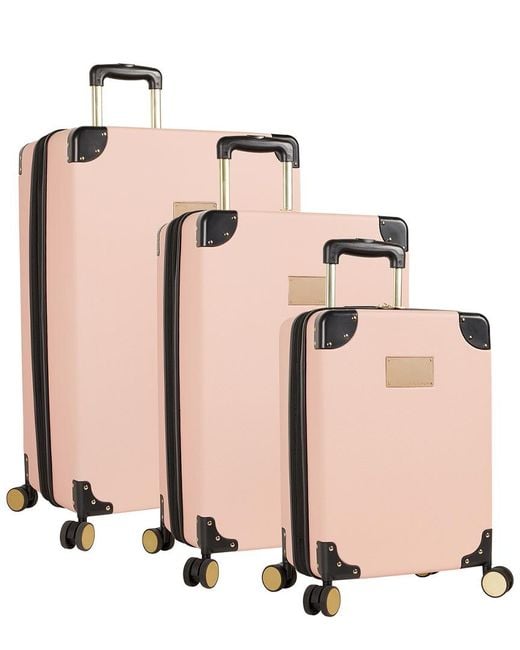 Vince Camuto Pink Elizah 3pc Hardside Luggage Set