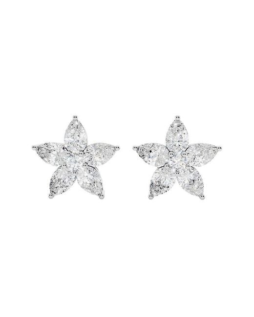 Sabrina Designs Lab Grown Diamonds White 14K 3.25 Ct. Tw. Lab-Grown Diamond Floral Earring