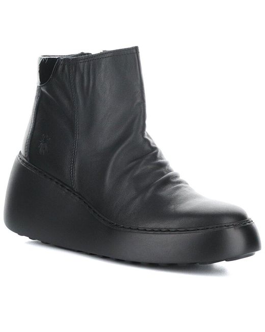 Fly London Black Dabe Leather Boot
