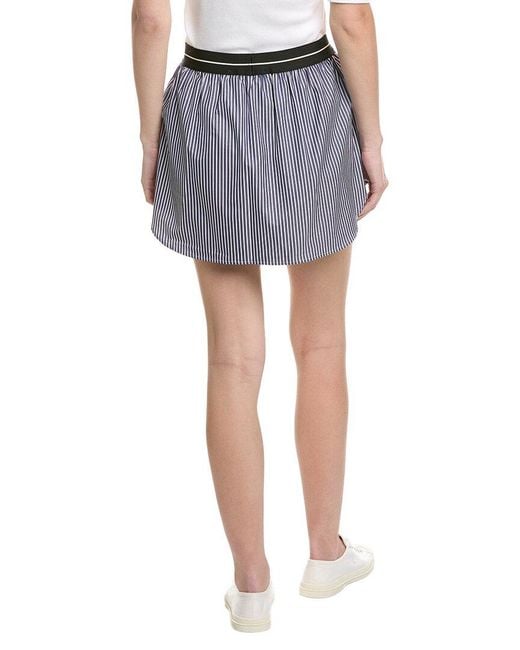 Palm Angels Blue Stripe Skirt