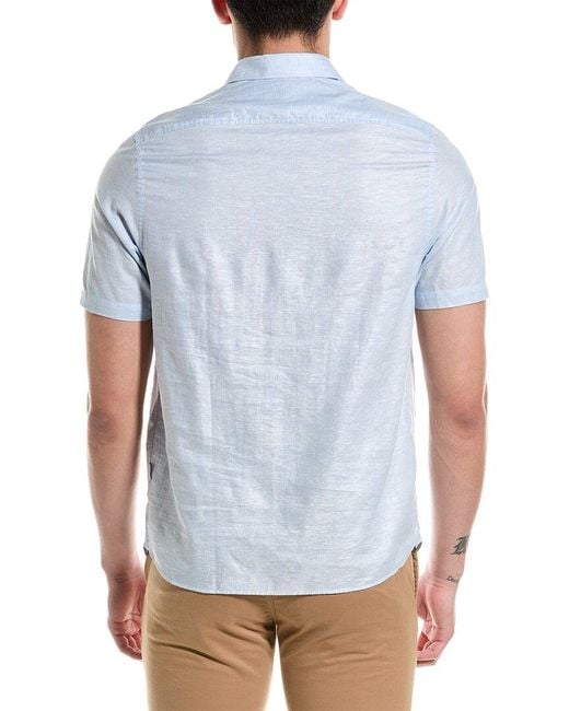 Ted Baker Blue Addles Linen Shirt for men