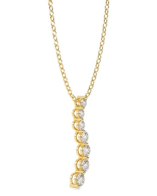 Lab Grown Diamonds Metallic 14K 0.75 Ct. Tw. Lab-Grown Diamond Necklace