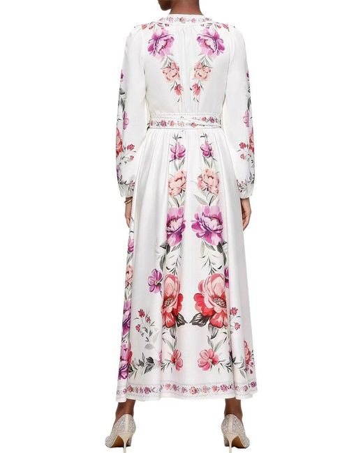 Linda Charm White Midi Dress