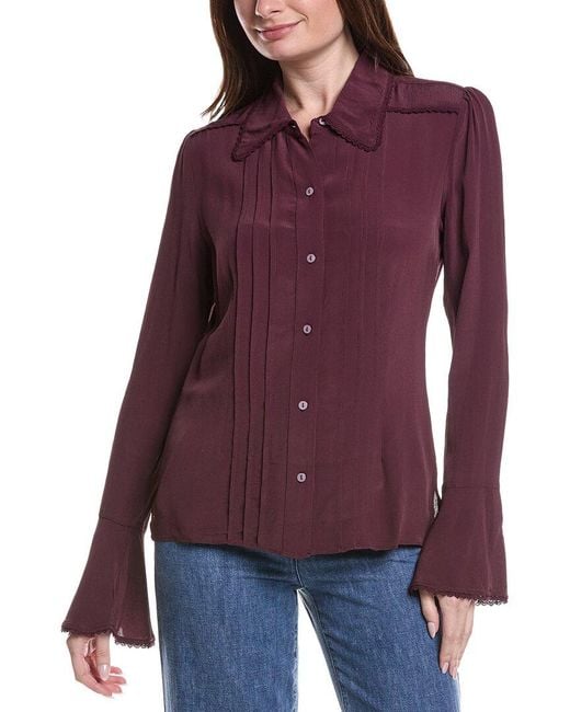 Free People Purple Melrose Top
