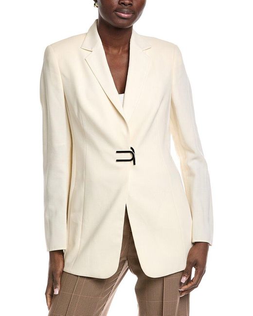 Akris Natural Alpha Wool Blazer