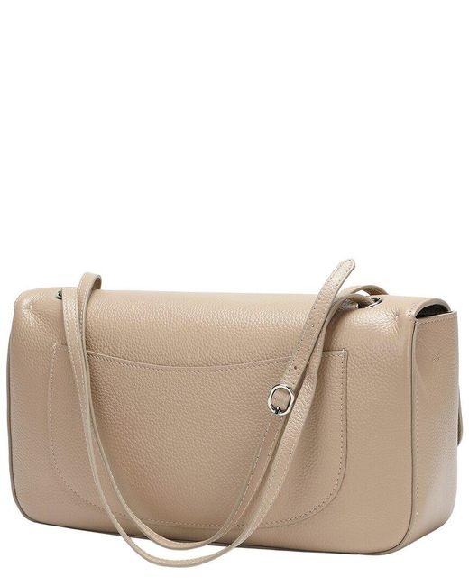 Tiffany & Fred Paris Natural 33Cm Leather Flap Tote