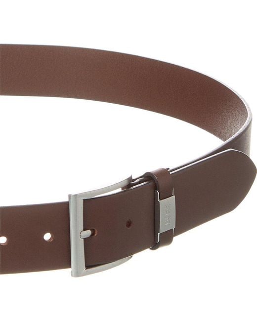 Boss Brown Connio Leather Belt for men