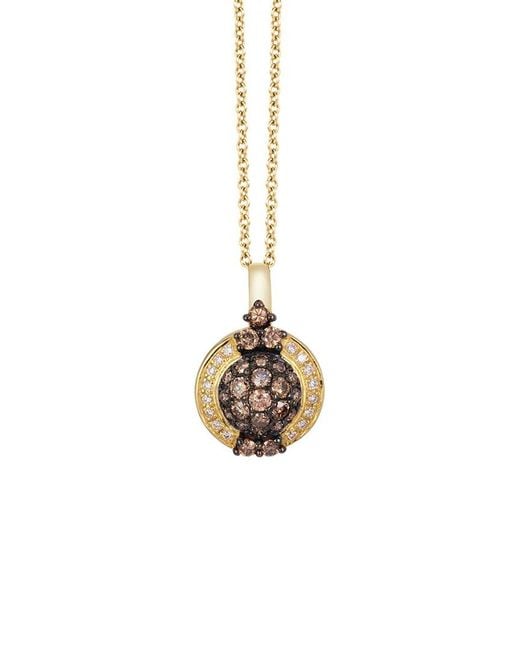 Le Vian Metallic Le Vian Chocolate Pave 14K 0.63 Ct. Tw. Diamond Pendant Necklace