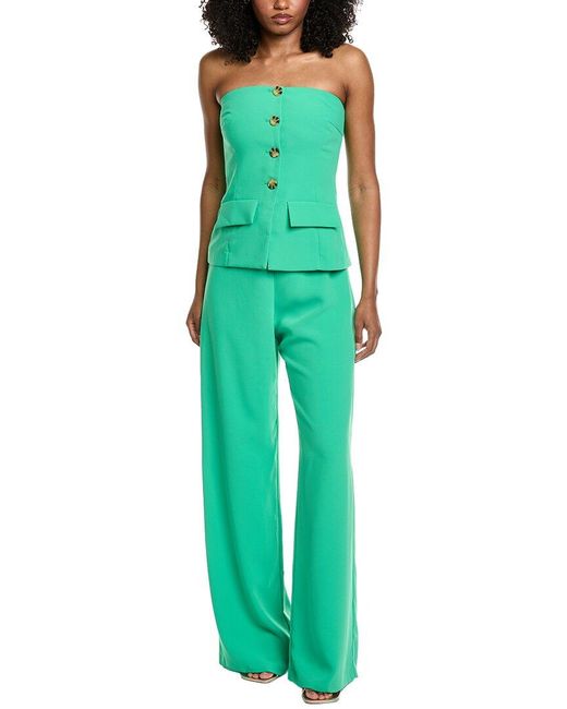 Amanda Uprichard Green Yadira Jumpsuit