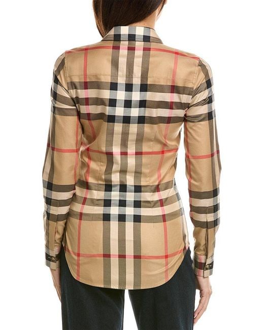 Burberry Brown Check Slim Shirt