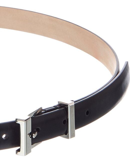 Khaite White Manhattan Leather Belt