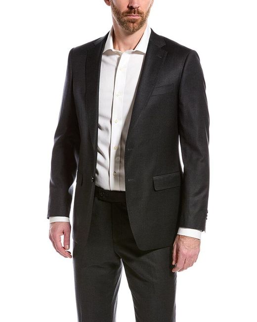 Class Roberto Cavalli Black 2pc Slim Fit Wool Suit for men