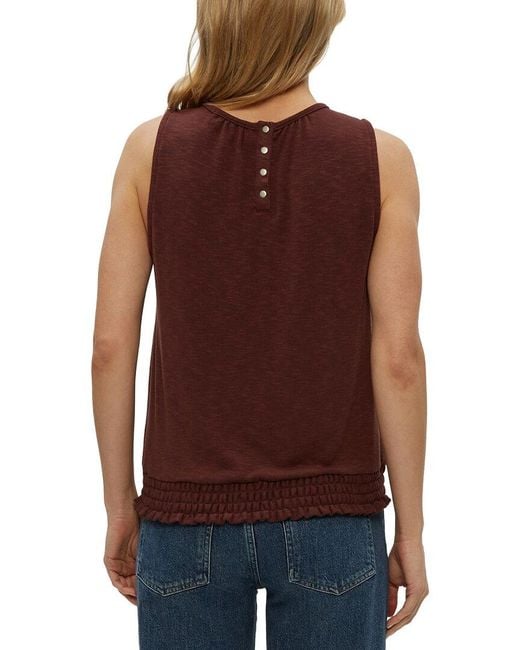 Michael Stars Red Akira Semi Fitted Top