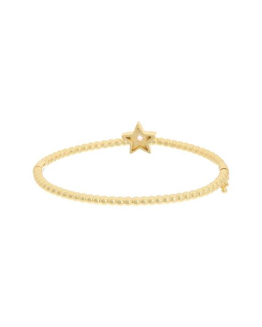 Juvell White 18K Plated Topaz Cz Bangle Bracelet