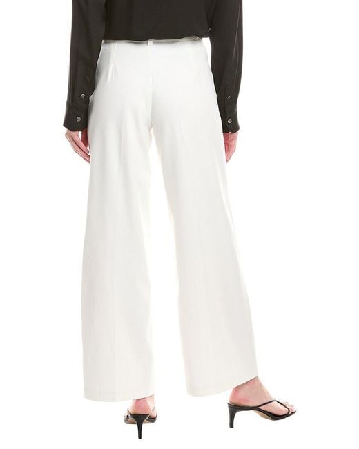 Tahari White Wide Leg Pant
