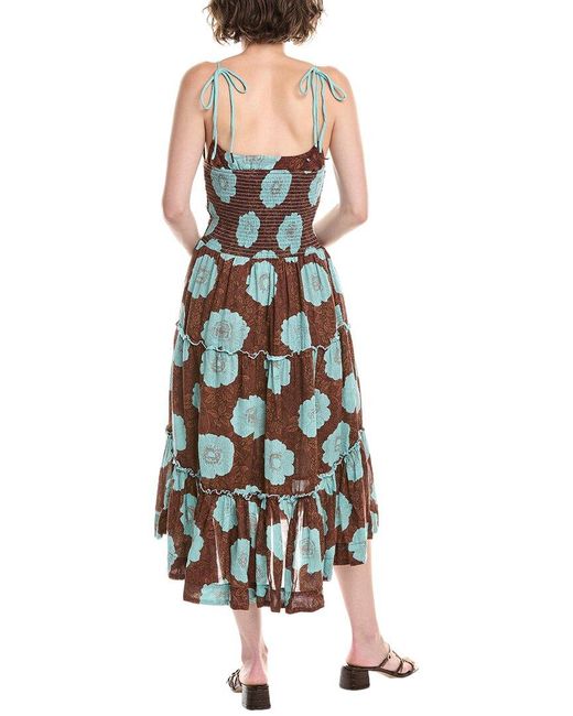 Free People Adriel Midi Dress in Brown | Lyst