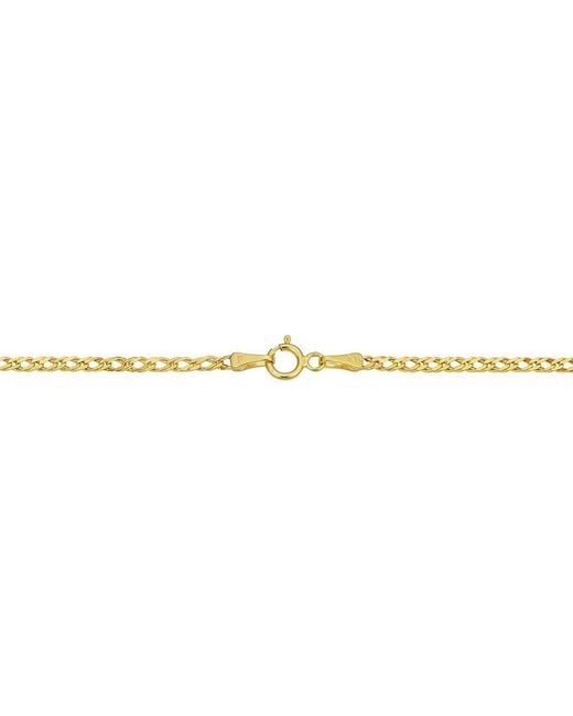 Italian Gold Metallic 14K Weave Chain Necklace