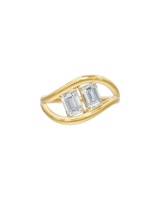 Lab Grown Diamonds White 18K Plated 1.14 Ct. Tw. Lab-Grown Diamond Ring
