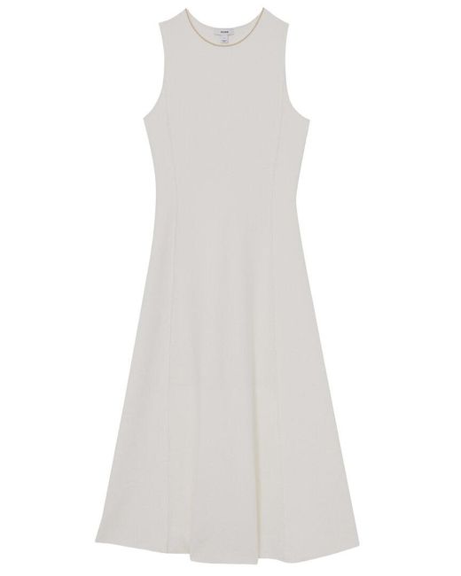 Reiss White Nilo Seam Detail Knit Dress