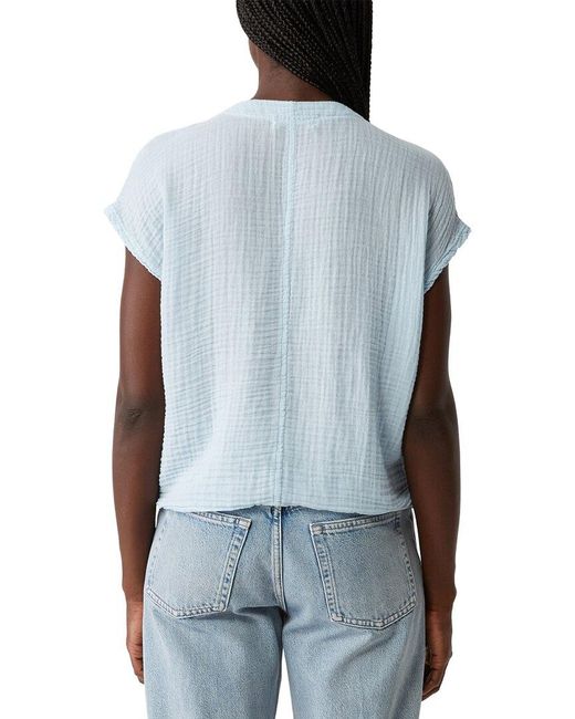 Michael Stars Blue Evie Relaxed Top