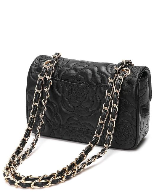 Tiffany & Fred Paris Black Quilted Leather Crossbody