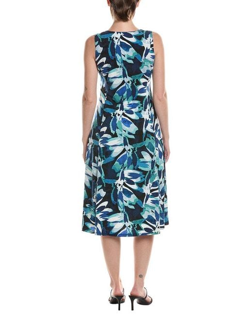 NIC+ZOE Blue Giverny Knit Blanche Dress