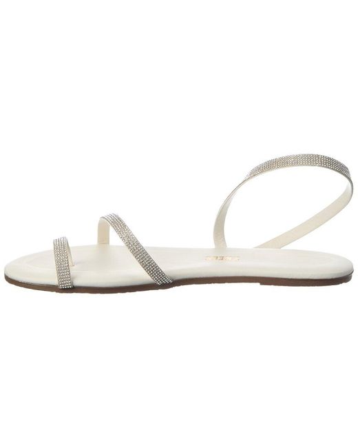 TKEES White Infinity Mia Leather Sandal