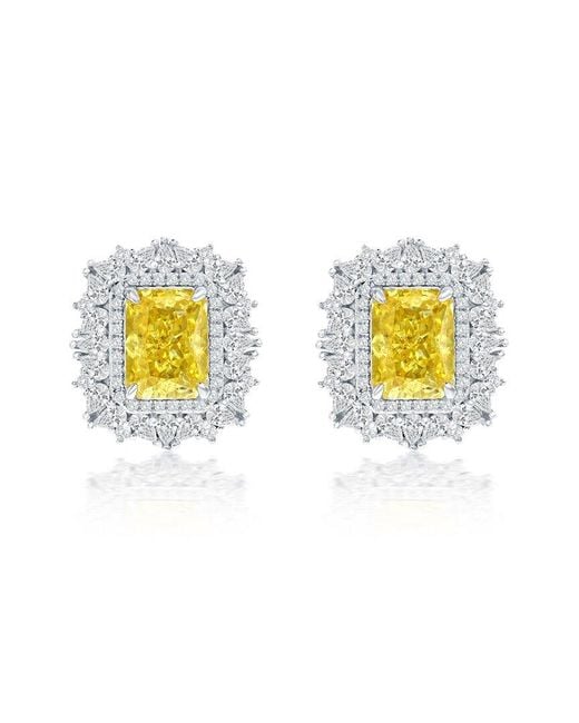 Suzy Levian CZ Jewelry White Suzy Levian Gala Collection Cz Stud Earrings