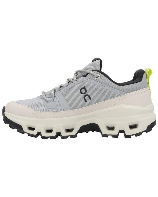 On Shoes White Cloudrock Low Waterproof Canvas Sneaker