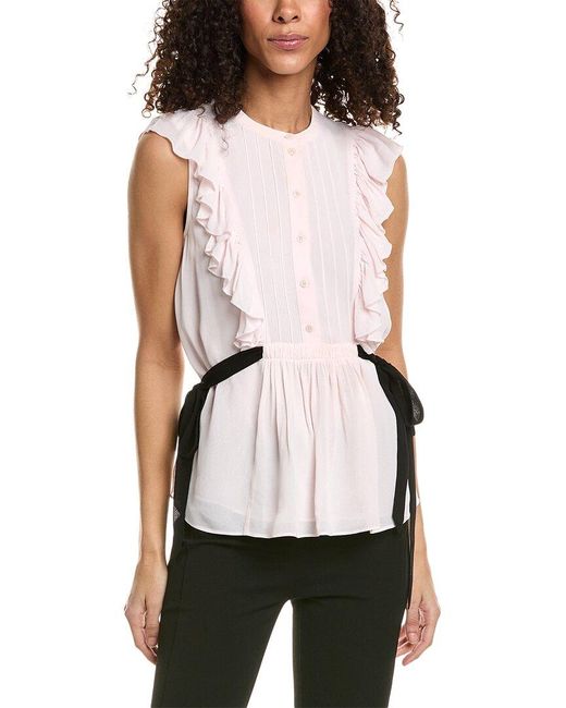 Ted Baker Natural Ruffle Blouse