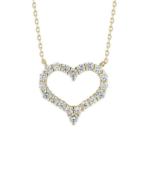 Glaze Jewelry Metallic 14K Plated Cz Open Heart Necklace