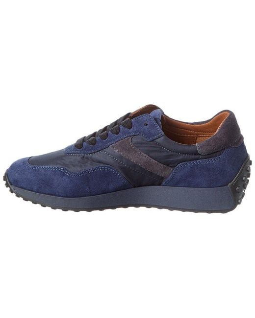 Aquatalia Blue Maurizio Weatherproof Suede Sneaker for men