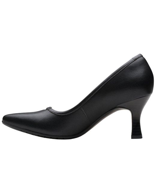 Clarks Black Kataleyna West Leather Pump