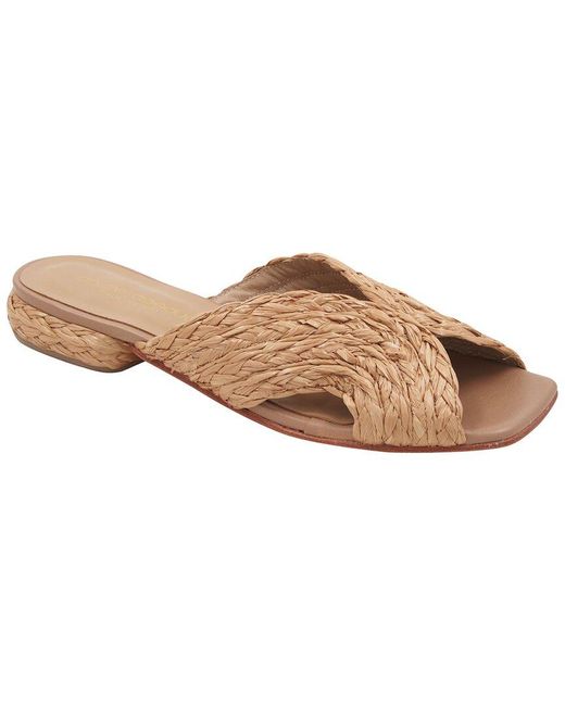 Andre Assous Brown Ramy Raffia Sandal
