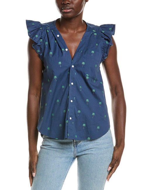 J.McLaughlin Blue Olivia Blouse