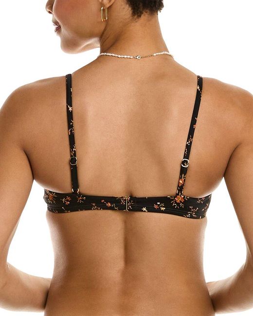 Madewell Black Ora Seamed Bikini Top