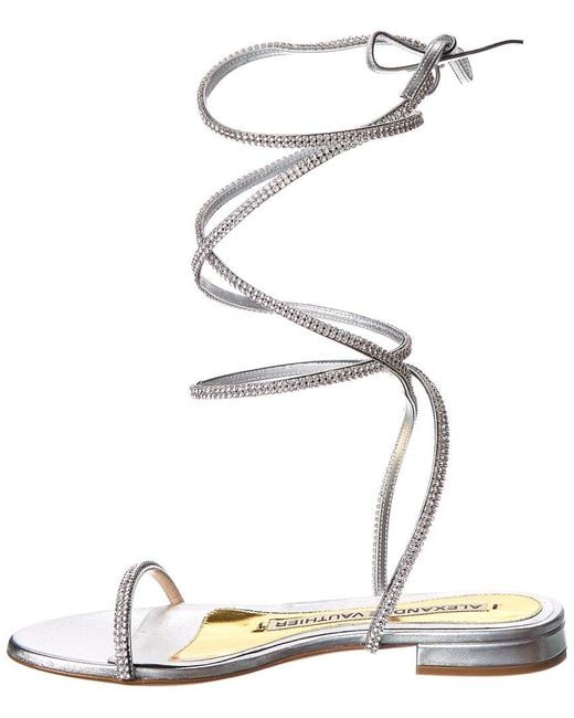 Alexandre Vauthier White Amina Leather Sandal