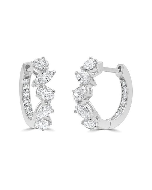 Sabrina Designs Metallic 14K 1.20 Ct. Tw. Diamond Hoop Earrings