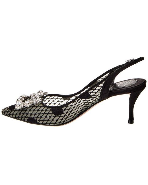 FLAT SLIDE IN WHITE MESH AND SUEDE
