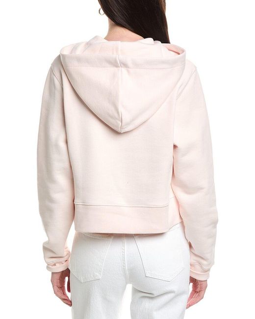 Palm Angels White Hooded Sweatshirt