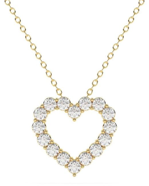 Diamond Select Cuts Metallic 14K 3.00 Ct. Tw. Diamond Pendant Necklace