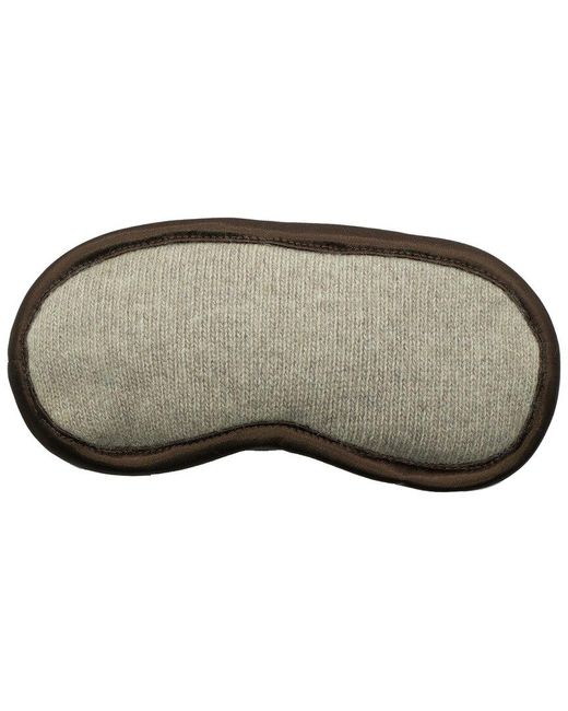 Portolano Gray Knitted Eye Mask With Satin Piping